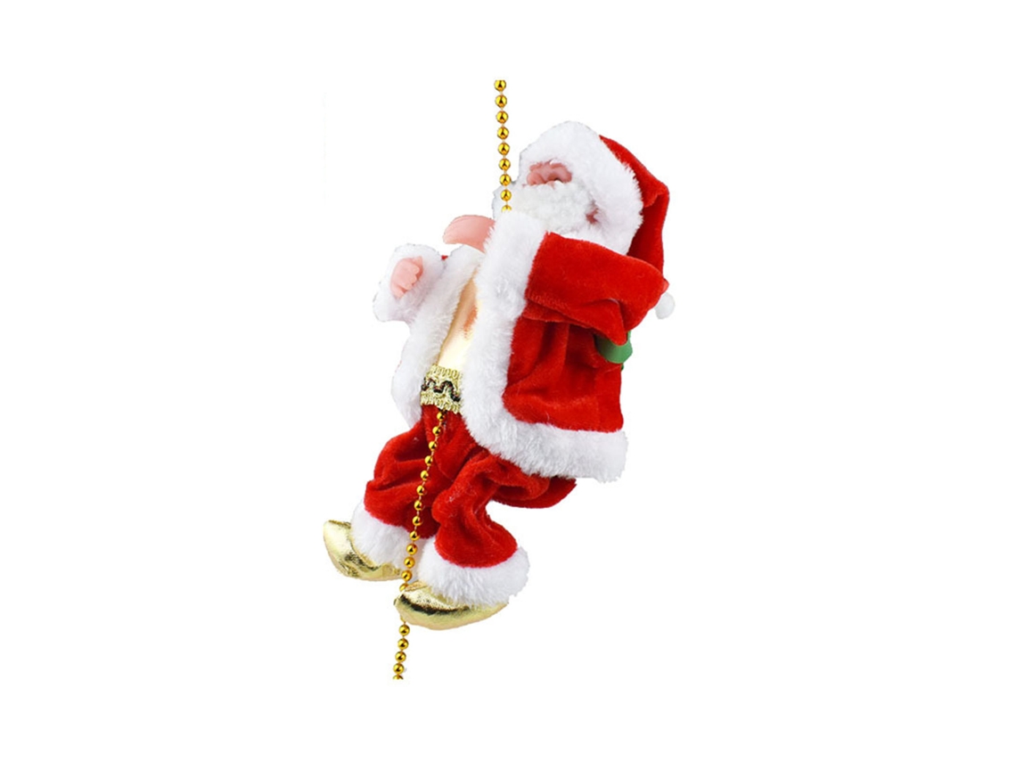 Figura de Papai Noel Escalador com Luz para Natal Pendurável com MARCA