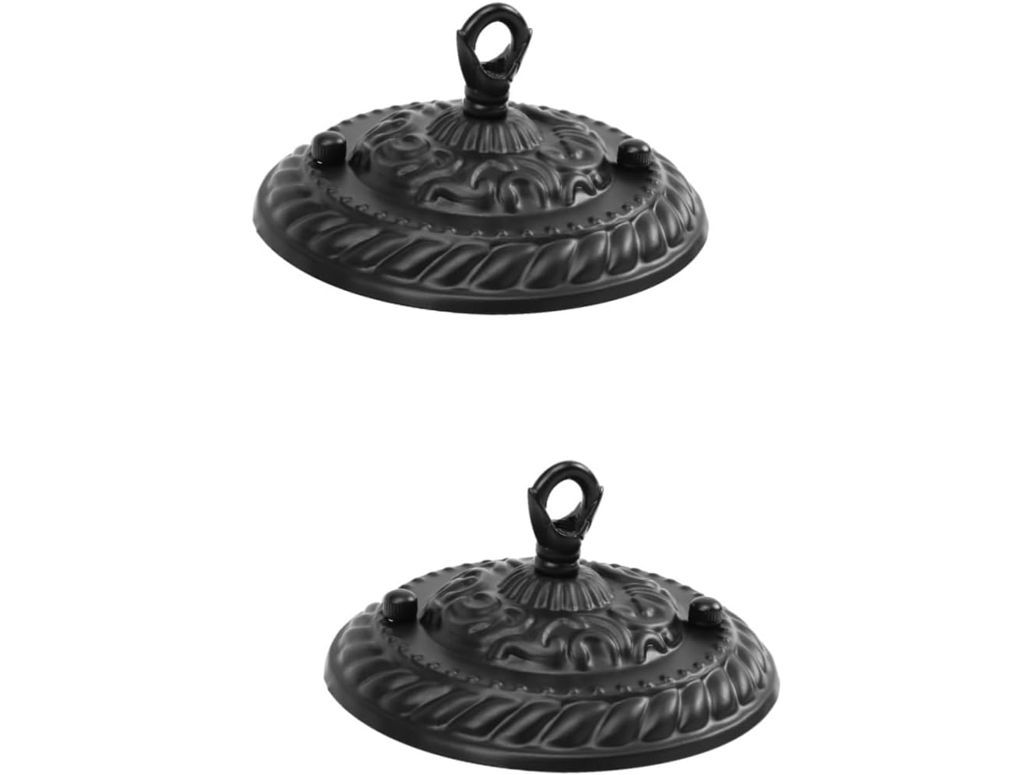Luminária De Teto Retrô De 2 Peças Com Anel De Suspensão E Placa Decorativa Para Lustre.
