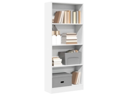 Vidaxl Estante 60x24x143 Cm Derivados De Madeira Branco