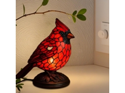 Iluminação decorativa genérica em formato de pequeno pássaro com tema animal.