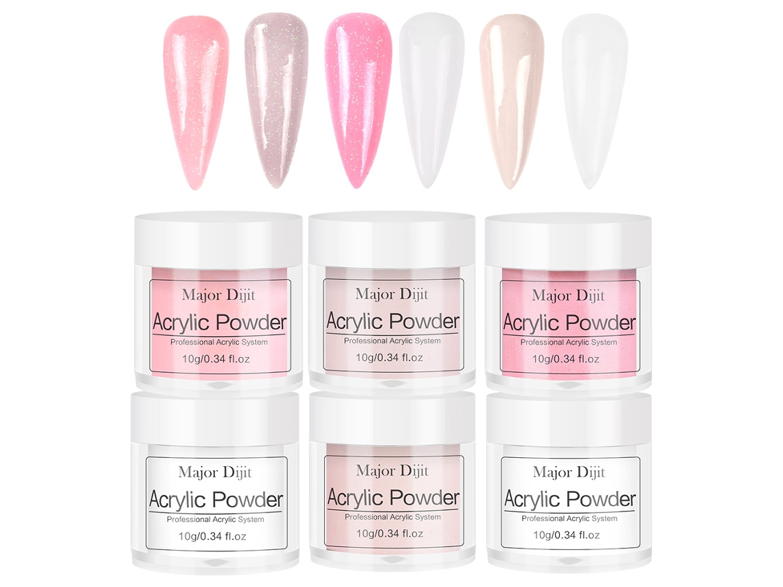 Kit De Esmalte Em Pó Acrílico Com Líquido E Pincel Sistema De Unhas Profissional Manicure Cristal