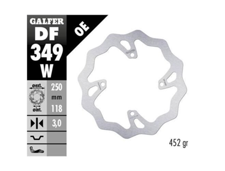 Disco de Travão Dianteiro Fixo para Motociclos GALFER Wave