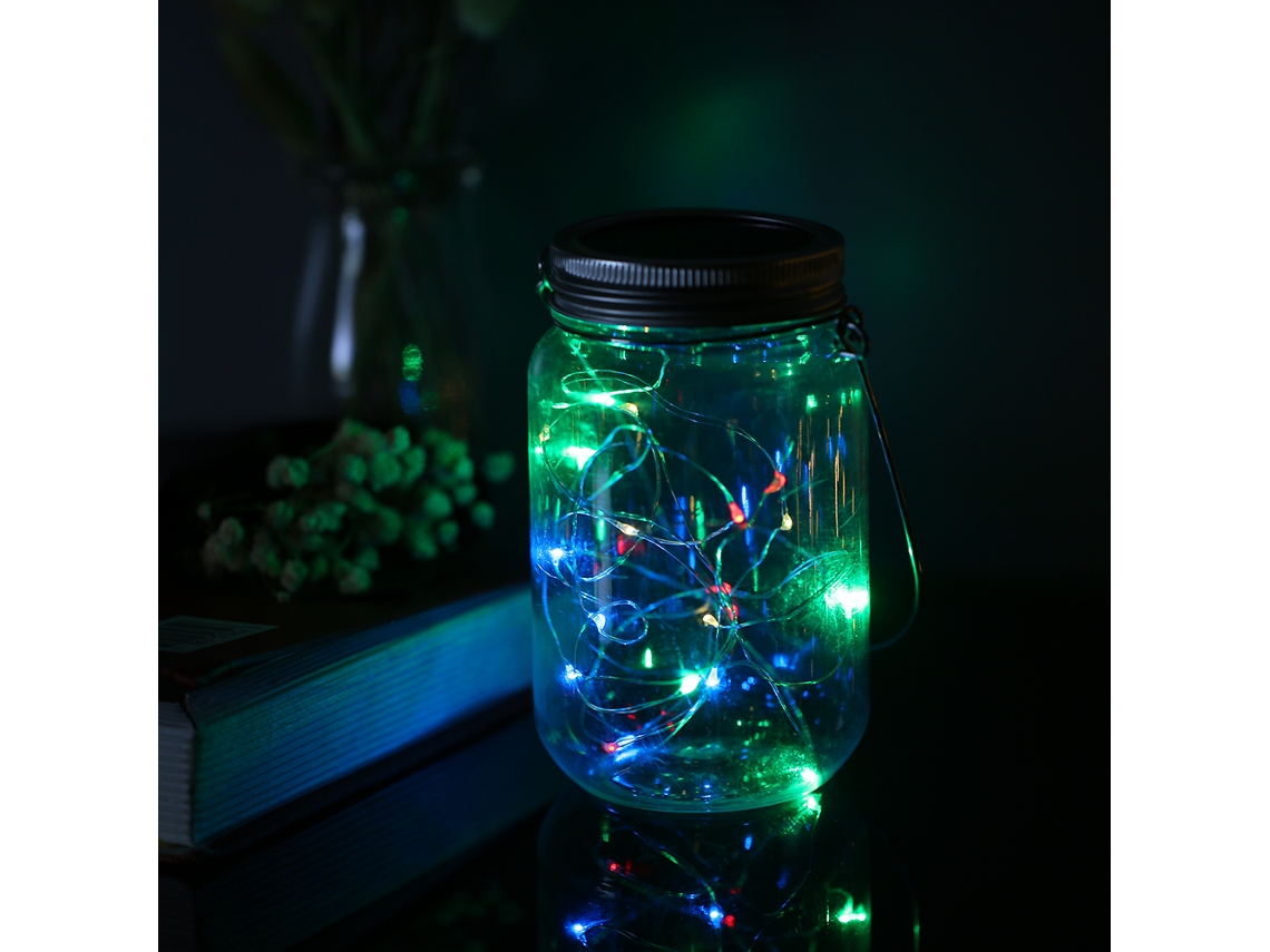 Rebe-lâmpada Solar De Tarro Mason Impermeável Com Luz De Fio De Cobre Led Para Jardim Pátio Decoração Exterior