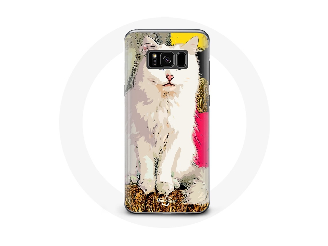 Capa para Samsung Galaxy S8 Turco de Van gato Branco a Olhos azul e amarelo
