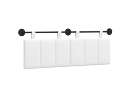Conjunto 1 Cabeceira Suspensa Vidaxl Branco Veludo (130 X 55 X 5 Cm)