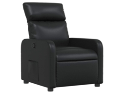 Recliner Chair, Recliner Chairs Vidaxl Preto Couro Artificial