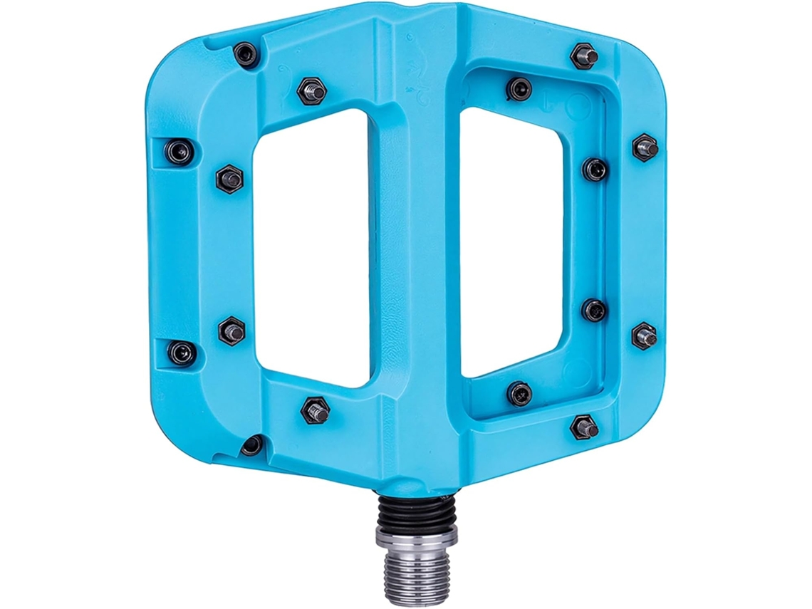 Pedais de nylon azul claro para bicicleta de montanha, plataforma leve
