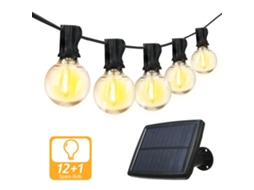Luzes de Fita Solar G40 Globe 4 Modos Ip44 Bateria 2200mah Decoração Jardim Festa