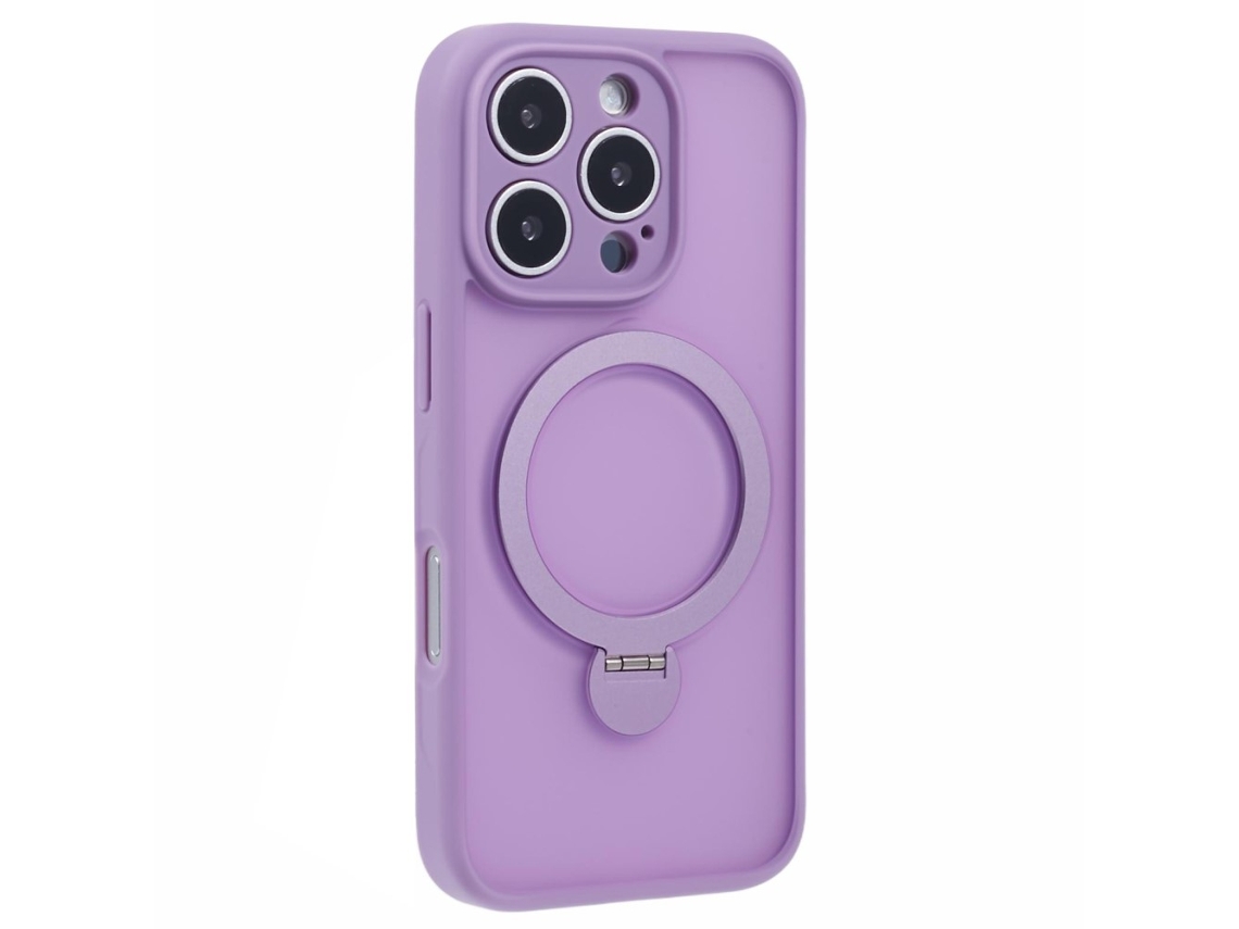 Capa Em Tpu Com Suporte, Compatível Com Magsafe Para Apple Iphone 16 Pro Max - Roxo