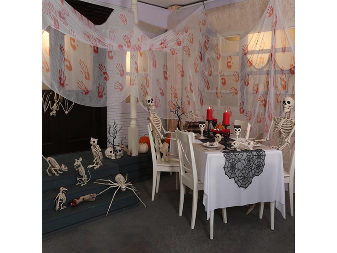 Laxiscreed Lençol De 5m Com Impressões De Sangue Para Decorações De Halloween E Festas Assustadoras