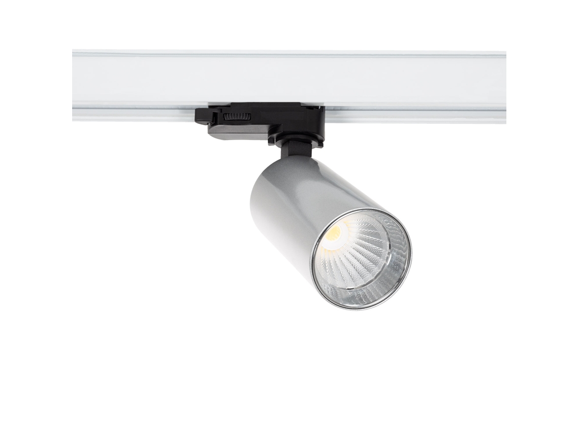 Holofote Trifásico Led Rail 9w Cct Selecionável Misoh 38º Cct Preto / Prata Ledkia (2700k 4000k 6000k)