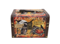 Laxiscreed Campainha De Mão De Esqueleto Com Luz Vermelha, Som Assustador E Efeito De Nevoeiro Para Halloween