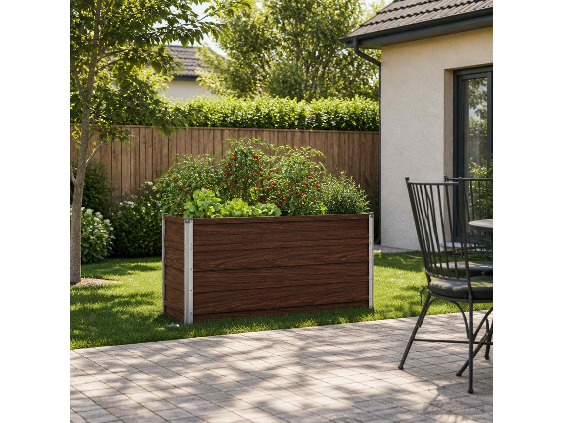 Vidaxl Cama De Jardim Elevada Preto 100 X 40 X 55 Cm