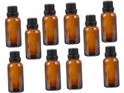 Conjunto De 10 Frascos De Vidro Portáteis Para Óleos Essenciais Com Tampa De Abertura.
