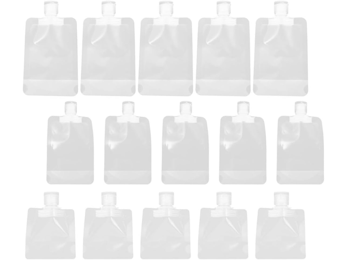 Bolsa Portátil Para Loção, Conjunto De 24 Sachês Macios De Pet Recarregáveis, Capacidade