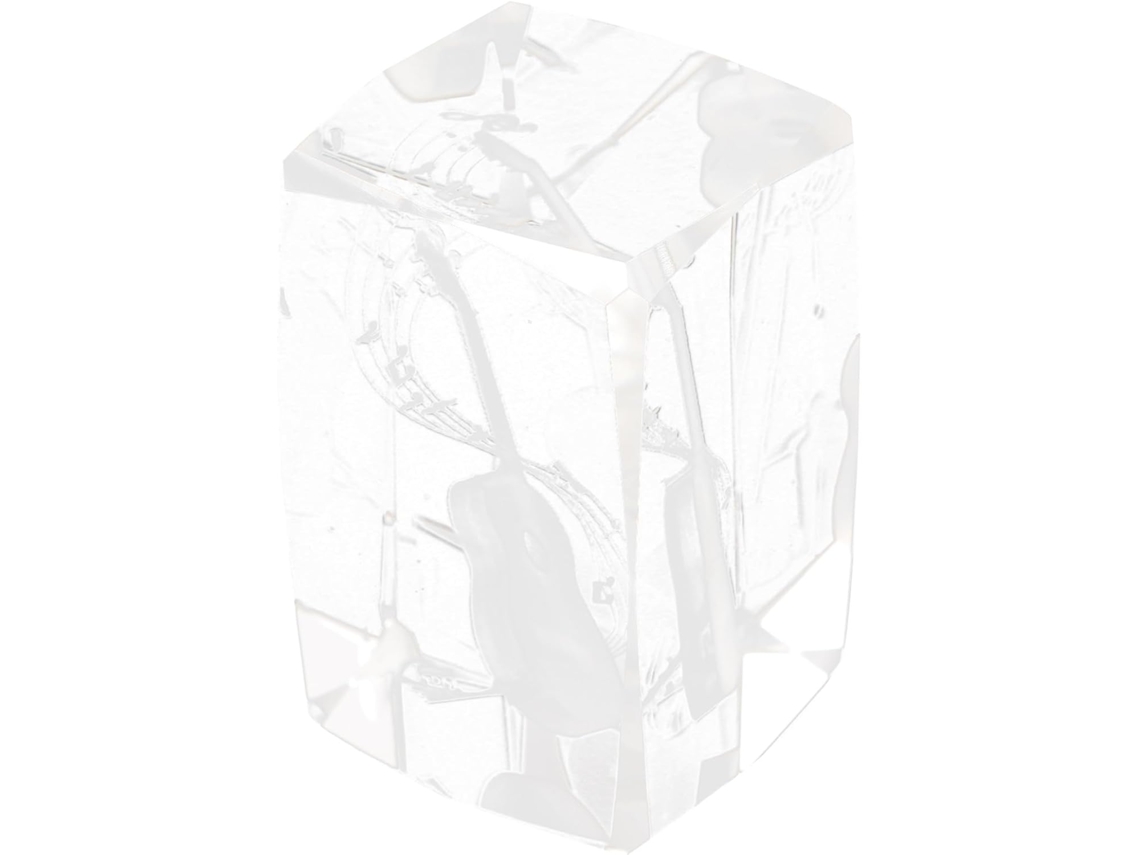 Estatueta Guitarra Cristal Gravado 3d Ornamento Decorativo Delicado Elegante Quarto Decoração Design Único GOKOCO