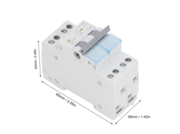Interruptor De Transferência Manual Laxiscreed Para Dualidade De Energia 230vac 63a Em Guia Din