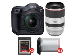 Eos R3 + Rf 24 70mm F/2.8 L Is Usm + Rf 70 200mm F/2.8 L Is Usm + 3 Sandisk 128gb Extreme Pro Cfexpress Type B + 3 Canon L + Ebook Pricedirect CANON