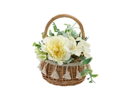 Cesto De Flores Artesanal Decoração Presente