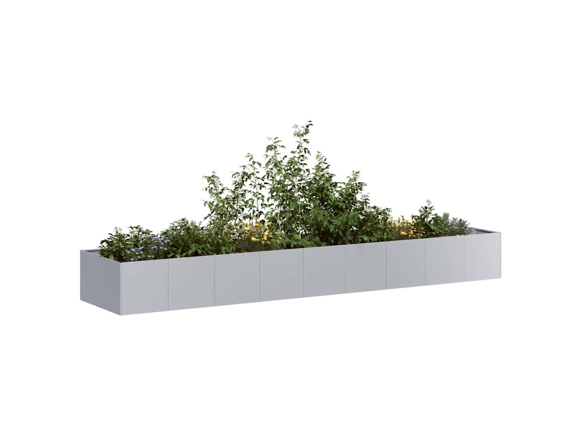 Vidaxl Planter 360x80x40 Cm Aço Galvanizado