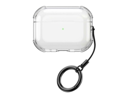 Capa Protetora Simples E Transparente Em Tpu Macio Para Fones De Ouvido, Com Cordão De Anel, Compatível Com Airpods 2/1.