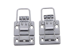 2pcs Pestillo de Palanca de Acero Inoxidable Cromado para Caja Baúl Maleta Herramienta