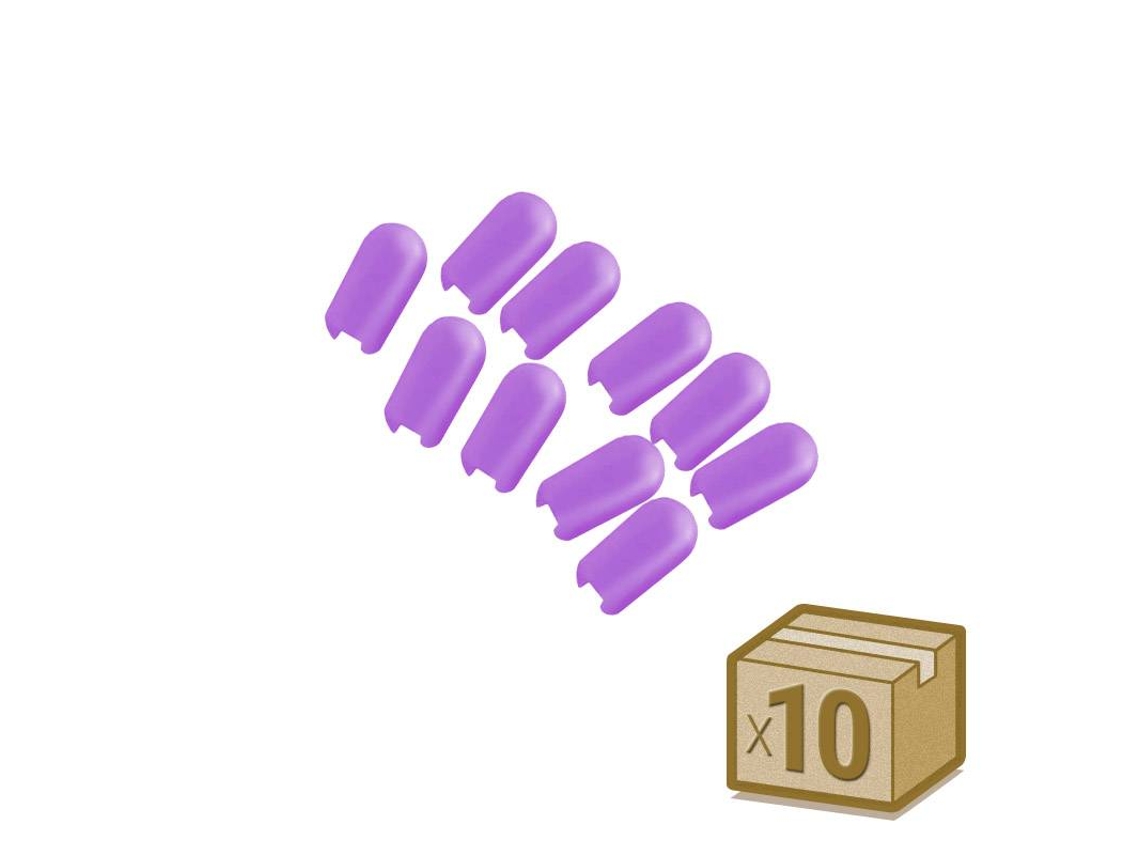 Tampa de Neon Silicone 6X12mm Cor Violeta Pacote de 10Pcs LEDBOX