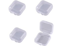 Caixa De Armazenamento De Joias Portátil De Plástico Transparente Olysi Shop (4 Peças)