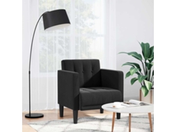 Vidaxl Poltrona Com Apoio De Braços 53 Cm Veludo Preto