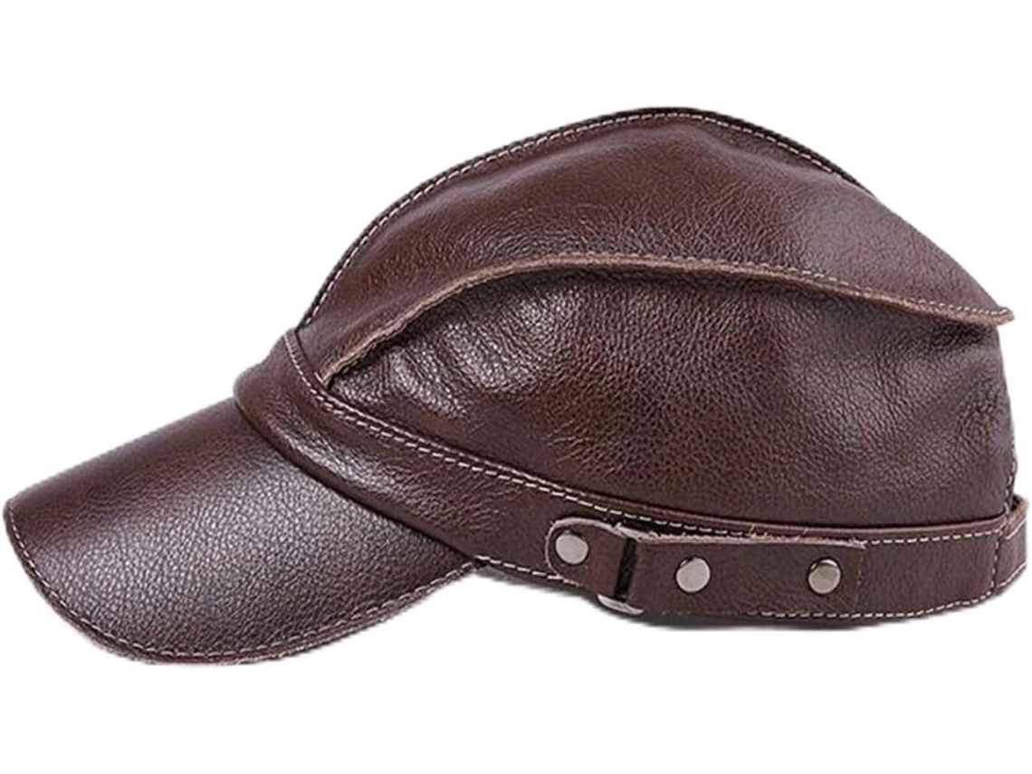 Bonés de couro SFUSHOS, estilo marinheiro, preto e marrom