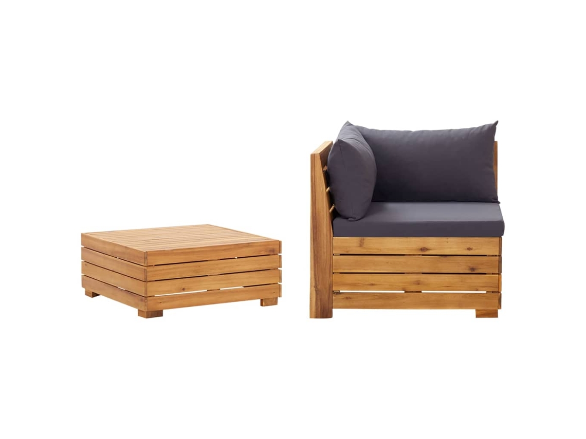 Garden Lounge Set, Garden Lounge Sets Vidaxl Cinzeto Madeira De Acácia (n/a)