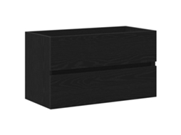 Armário para Pia de Banheiro Carvalho Preto 80x38,5x45 cm MAISON EXCLUSIVE
