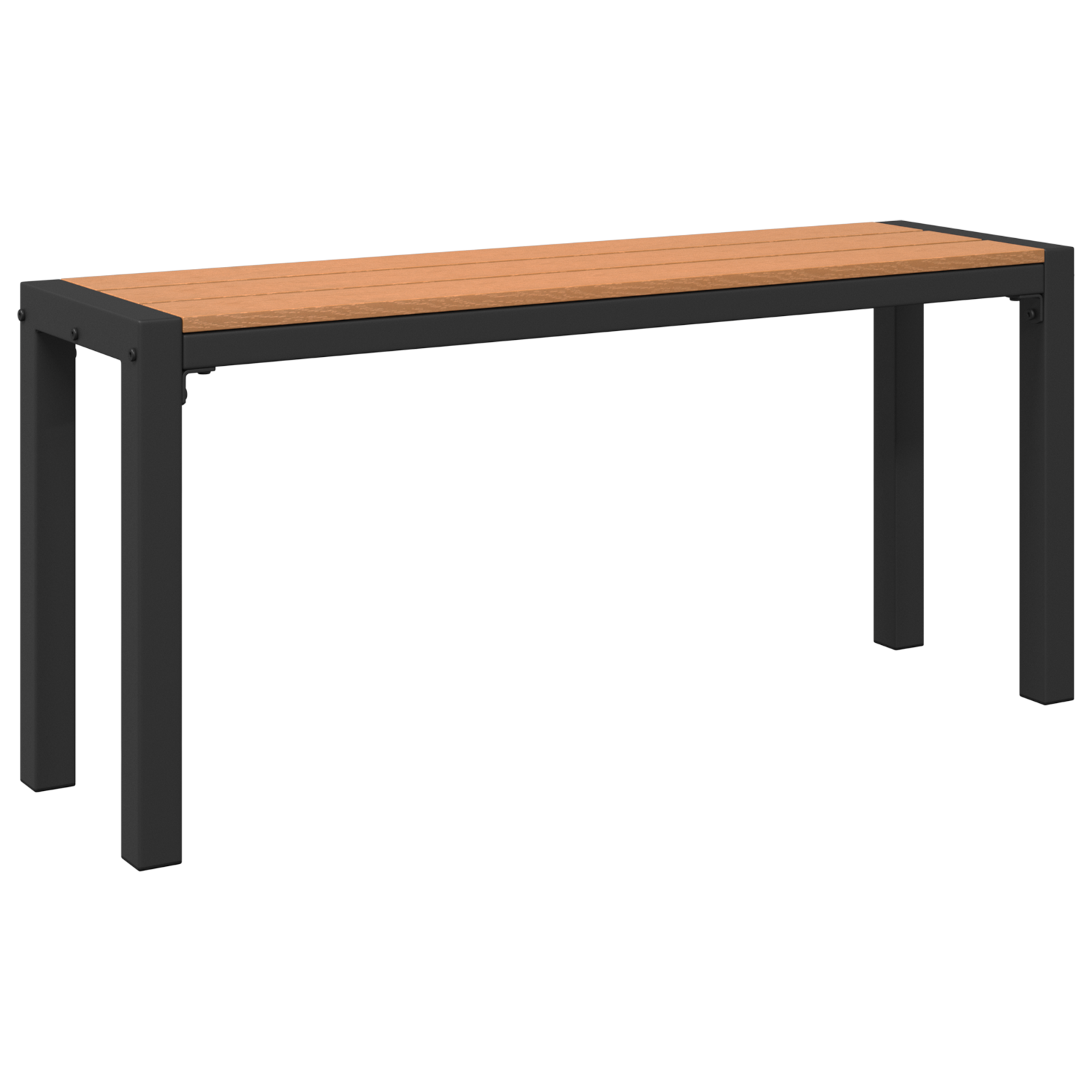 Conjunto 1 Banco De Jardim Vidaxl Castanho Aço (100 X 28 X 45cm)