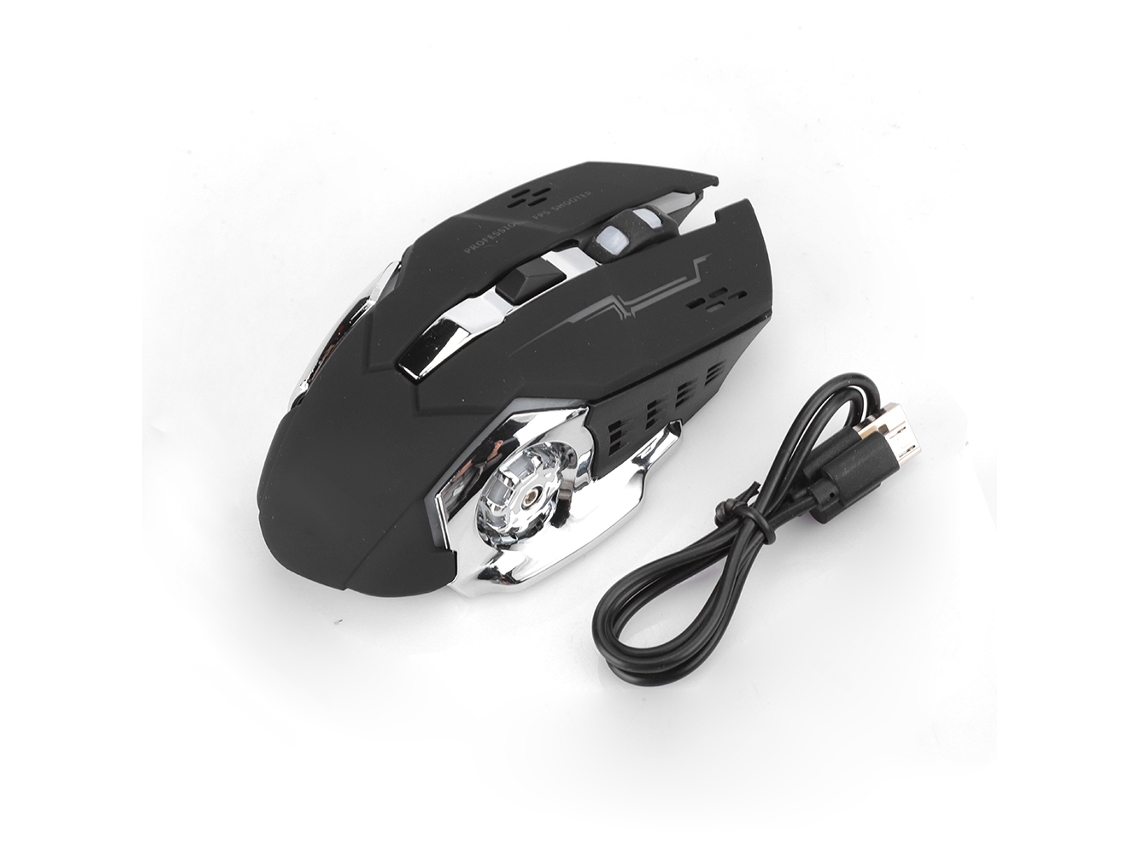 Aetheria mouse Sem Fio de Carregamento Usb Silencioso com Iluminação para Jogos, 10 Metros, Preto