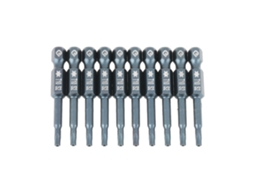 Kit De 10 Brocas De Parafuso Star T10 Com Cabo Hexagonal De 1/4" De 50mm, Magnético E De Segurança