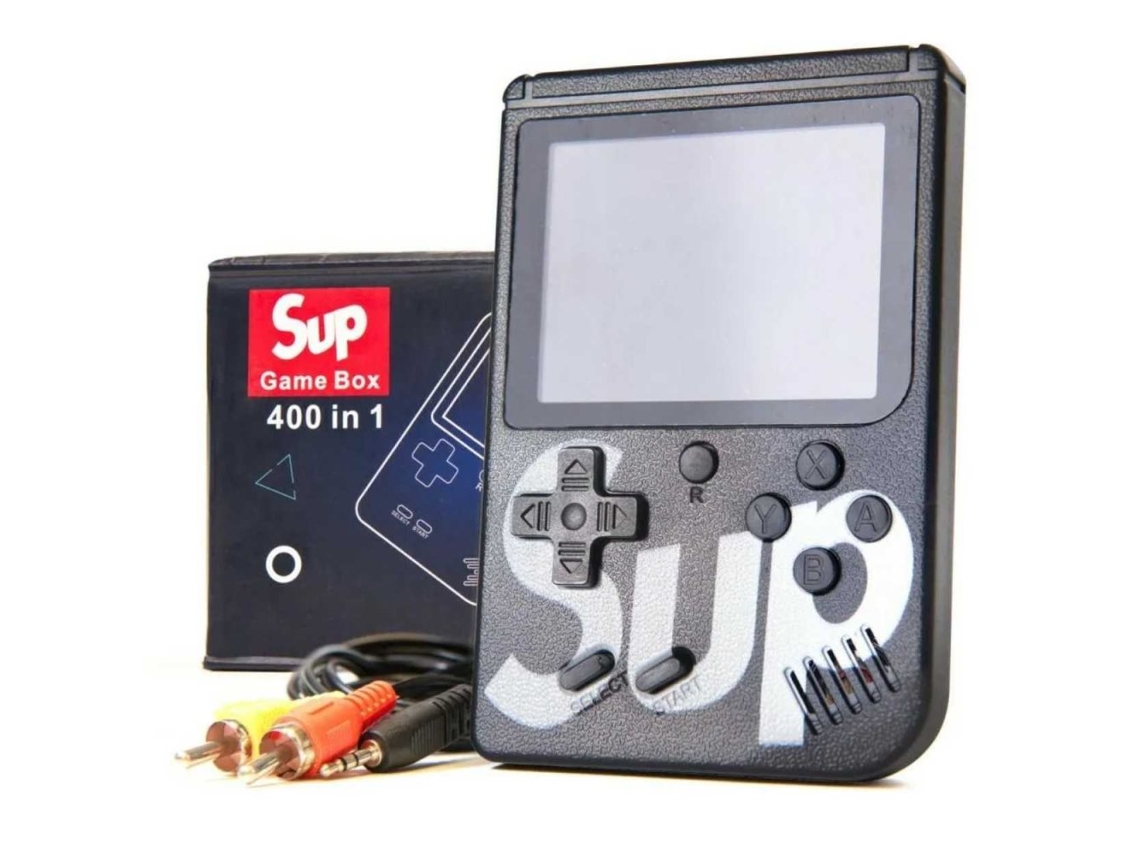 Console Portátil Retrô com 400 Títulos Clássicos, 3 Polegadas, Preto AQUAFORGE