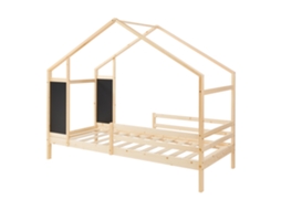 Cama Infantil Lorenskog Com Cerca Pinho 90x200 Natural [EN.CASA]