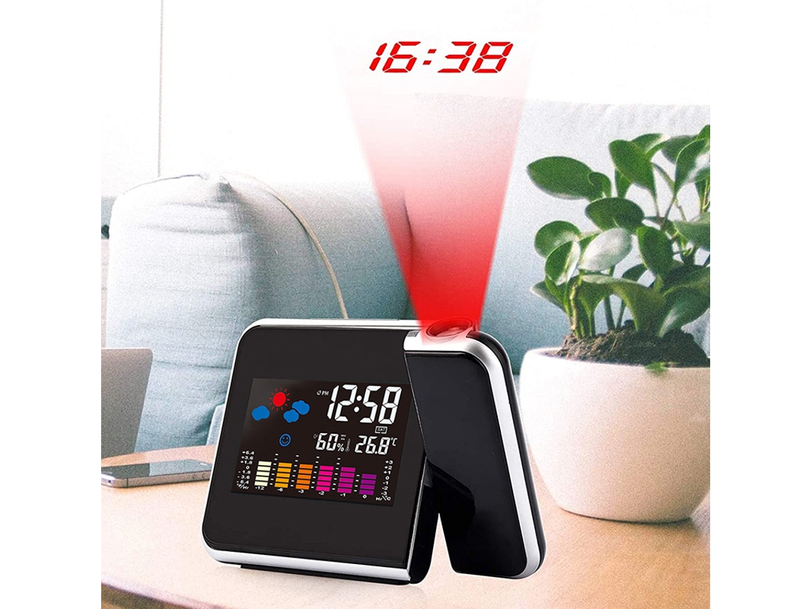 Despertador Inteligente Digital Led Eletrônico Usb Branco Slowmoose