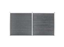 Vidaxl Painel De Vedação Para Jardim 353x186 Cm Wpc Cinzento