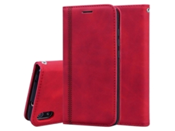 Capa Fosca De Couro Pu Com Aba Horizontal E Fecho Magnético, Suporte, Compartimento Para Cartão E Cordão Para Xiaomi Redmi 7a.