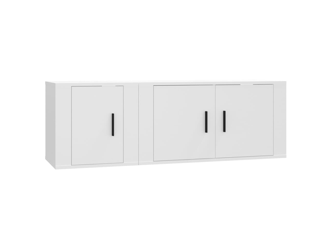 Tv Cabinet Set, Tv Cabinet Sets Vidaxl Branco Madeira Processada (n/a)