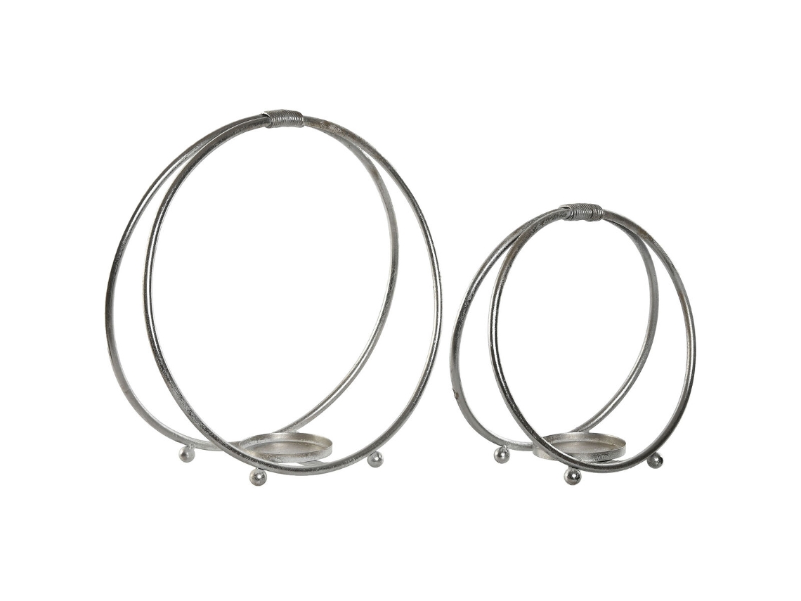 Castiçais Home Esprit Prate Metal 38 X 16 X 38,5 Cm 38 X 16 X 39 Cm (2 Unidades)