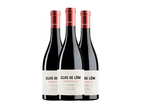 Vinho CLOS DE LÔM Tempranillo Valencia (0.75 L - 3 Unidades)