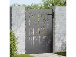 Vidaxl Portão De Jardim 85 X 150 Cm Preto Trancável