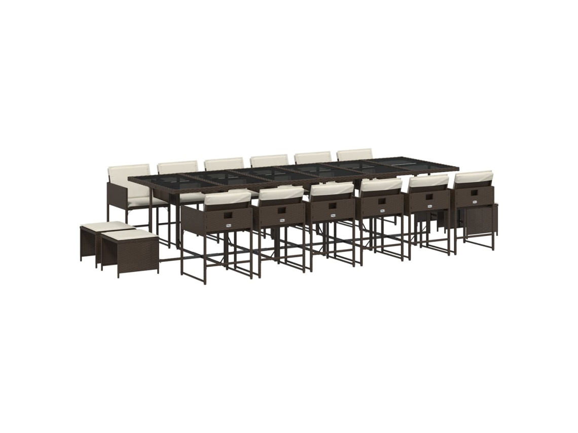 Garden Dining Set, Garden Dining Sets Vidaxl Marrom Rattan / Vime (n/a)