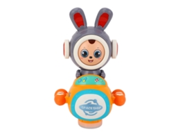 Primerox brinquedo de Rosto Móvel de Coelho com Luz e Música para Bebê Crawling Tummy Time