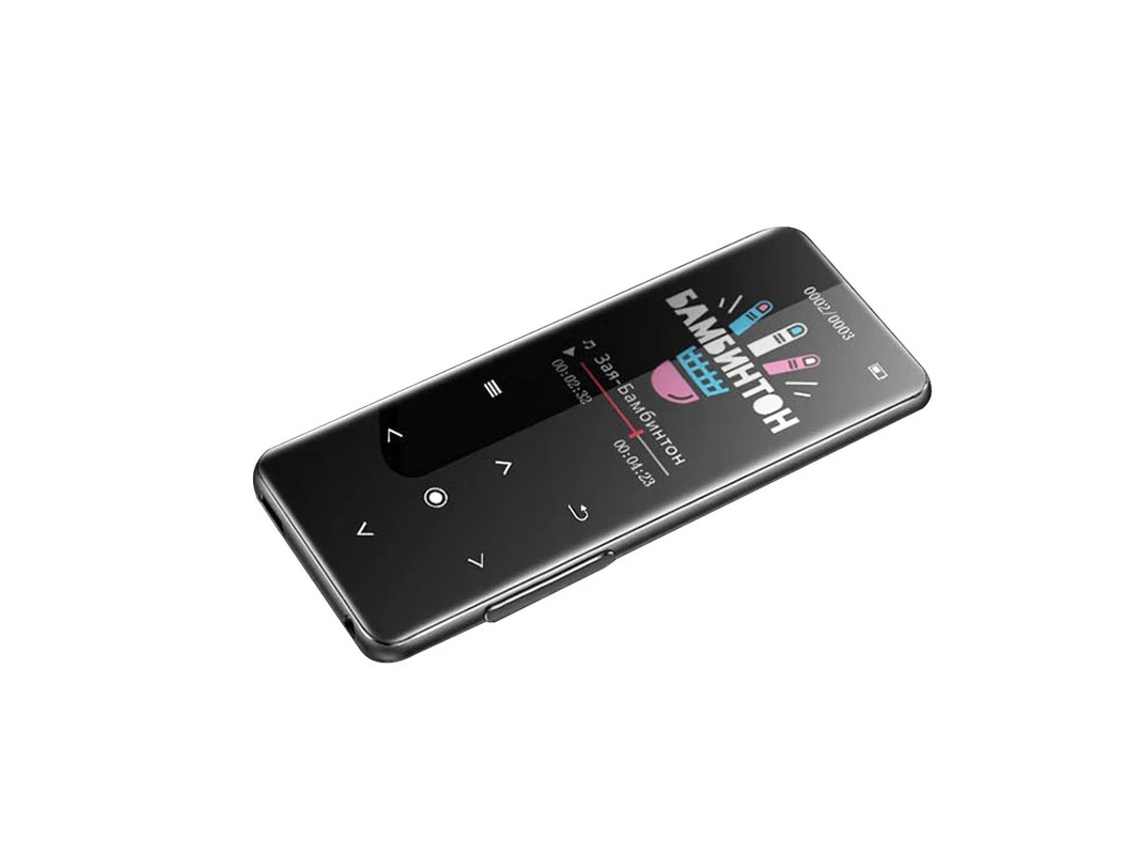 MP3 YIZHOOD A20 (0G)Bluetooth 5.2 Alto-falante Mic Touch Key FM HIFI E-book preto