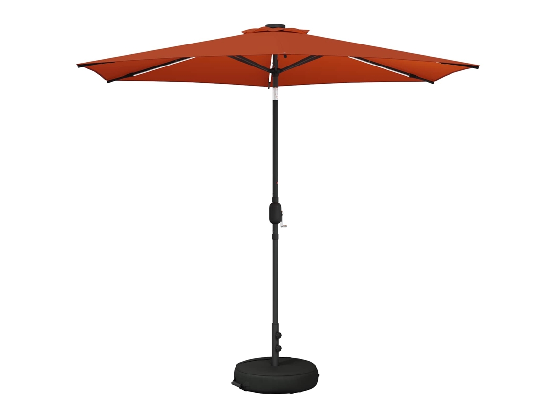 Vidaxl Guarda-sol De Jardim Com Luzes Led 270 X 270 Cm Poliéster