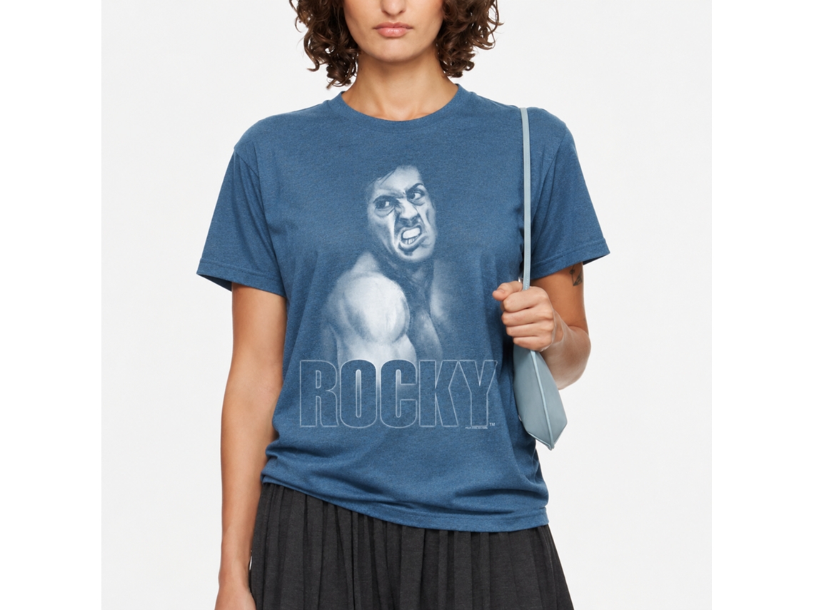 Rockinstone Rocky Movie Smash Heather Indigo Adult T-shirt Size:xxxl