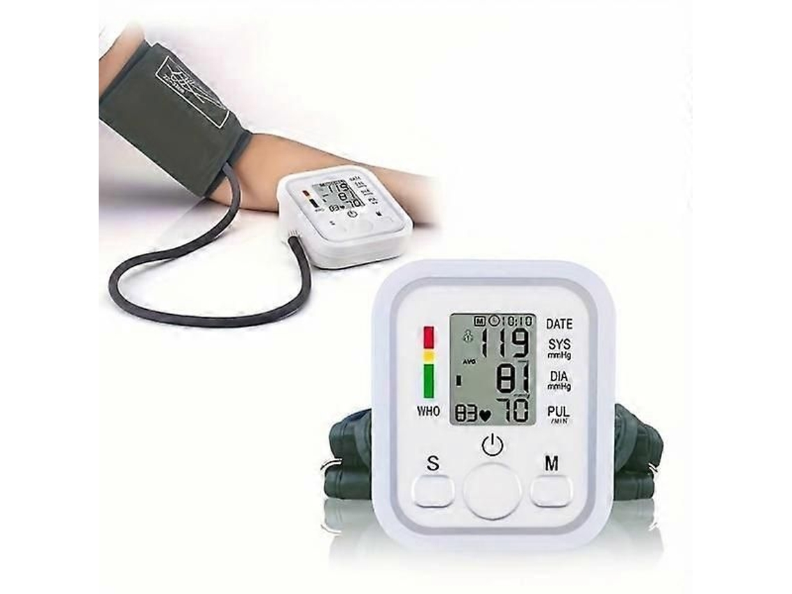 Monitor De Pressão Arterial Para O Braço Com Função De Memória. Branco.